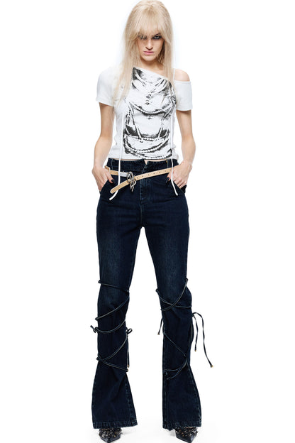 Lace Spliced Layered T-Shirt