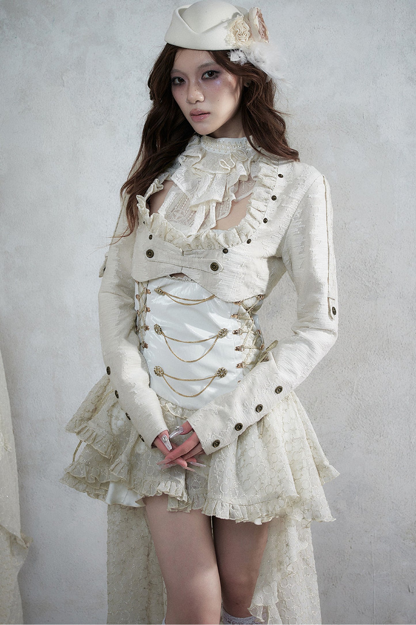 Baroque Lace Wool Beret