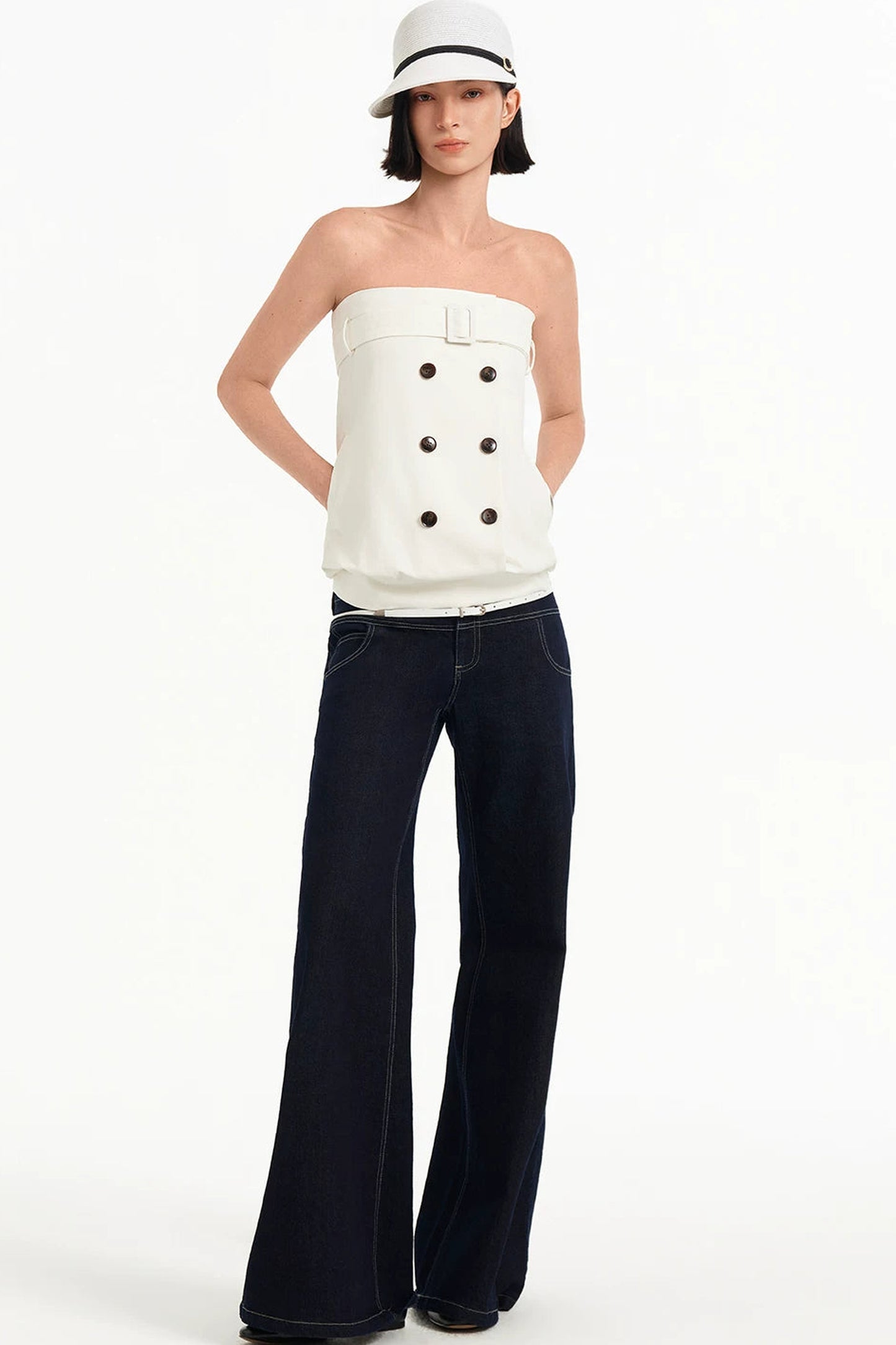 Tencel Deconstructed Double-Breasted Vest