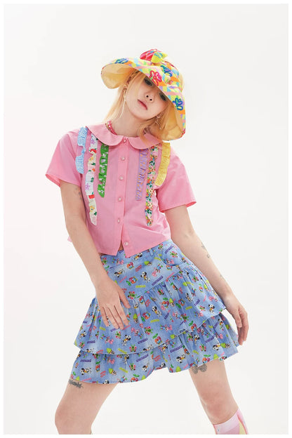 Plaid Floral Sun Visor