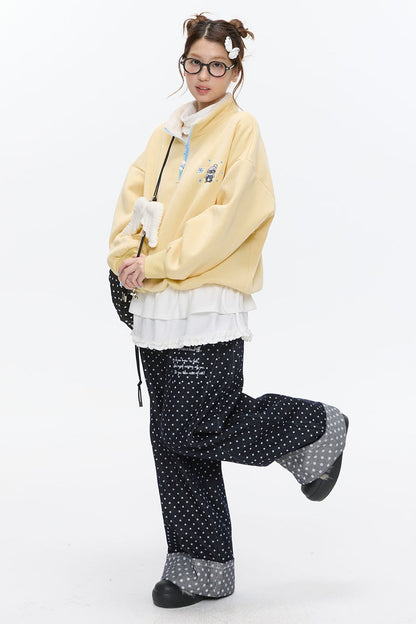 Penguin Embroidered Pullover Sweatshirt
