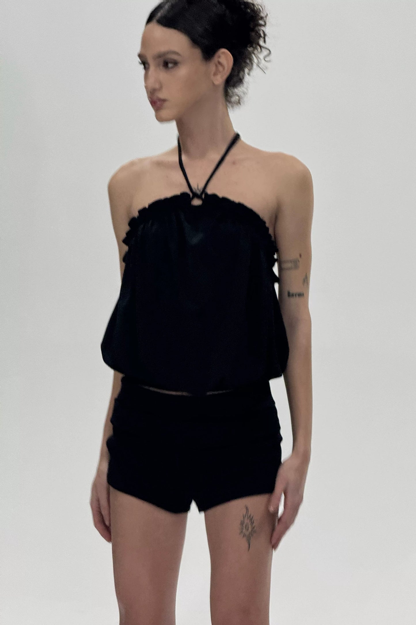 Ruffled Halter Camisole Top