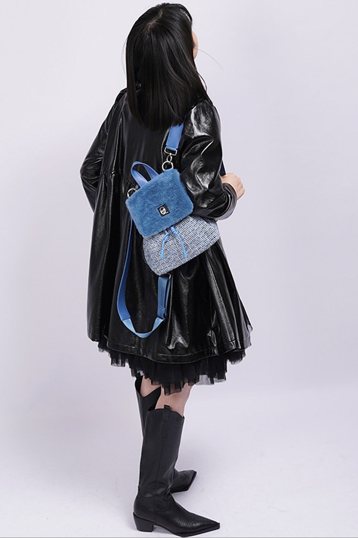 Y2K Furry Crossbody Backpack