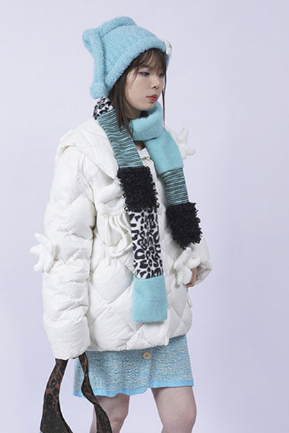 Sciarpa in peluche selvaggia a toppe
