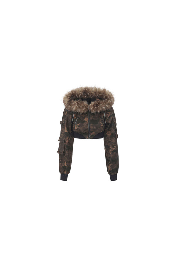 Camouflage Jacket and Skirt Set-Up