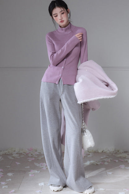Maglione modellante a maglia in lana merino, strato base