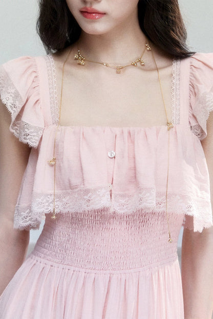 Robe d'été en dentelle patchwork