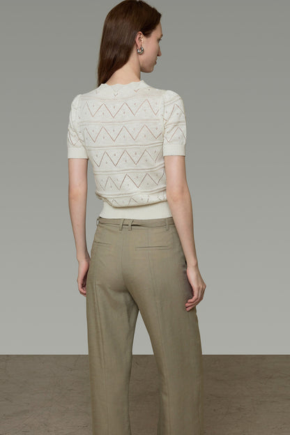 High-Waisted Casual Pants