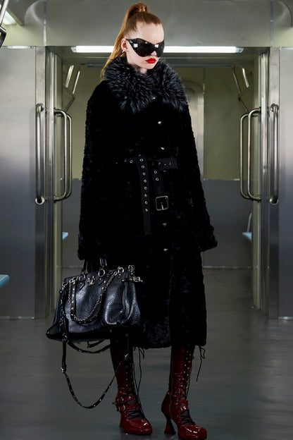 Faux Fur Patchwork Coat