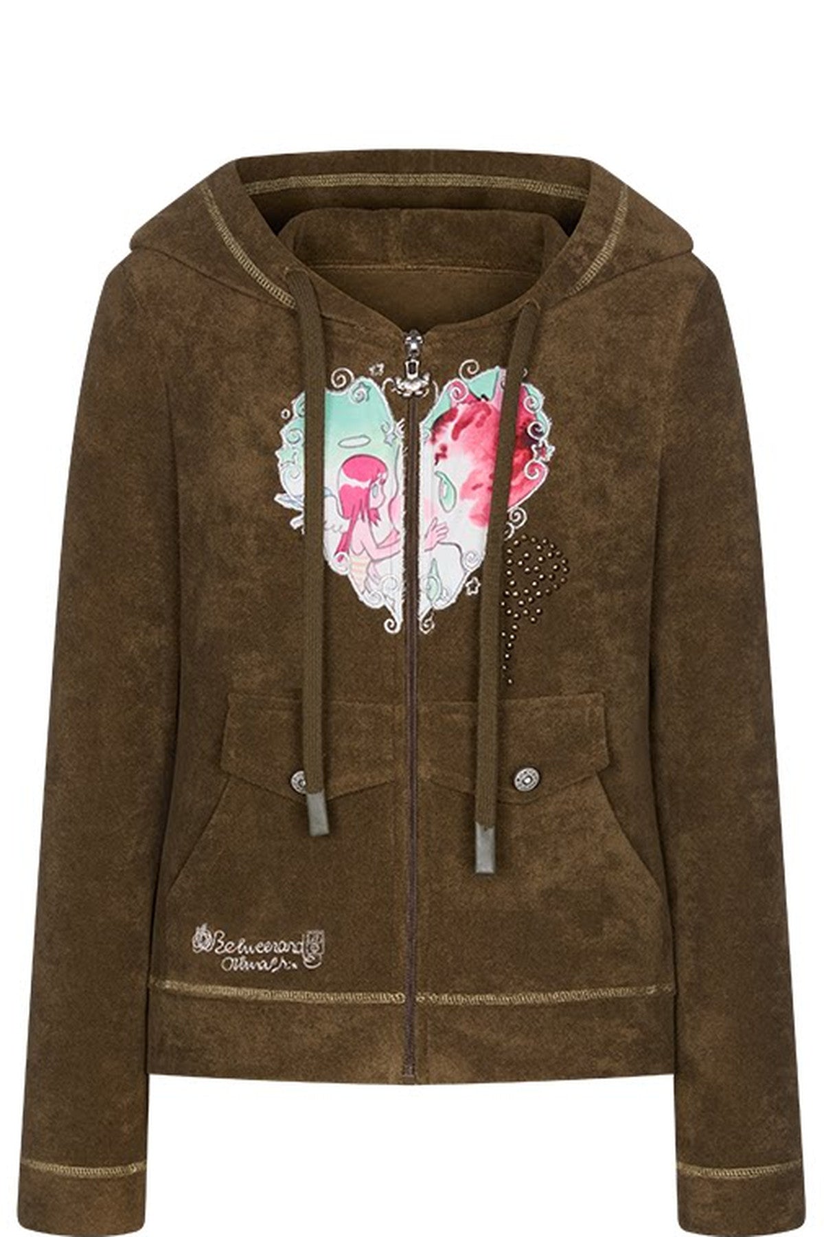 Vintage Green Swirl Heart Jacket