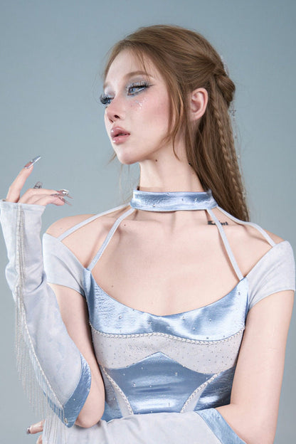 Blue Chain Strap Shoulder Accessory Set-Up