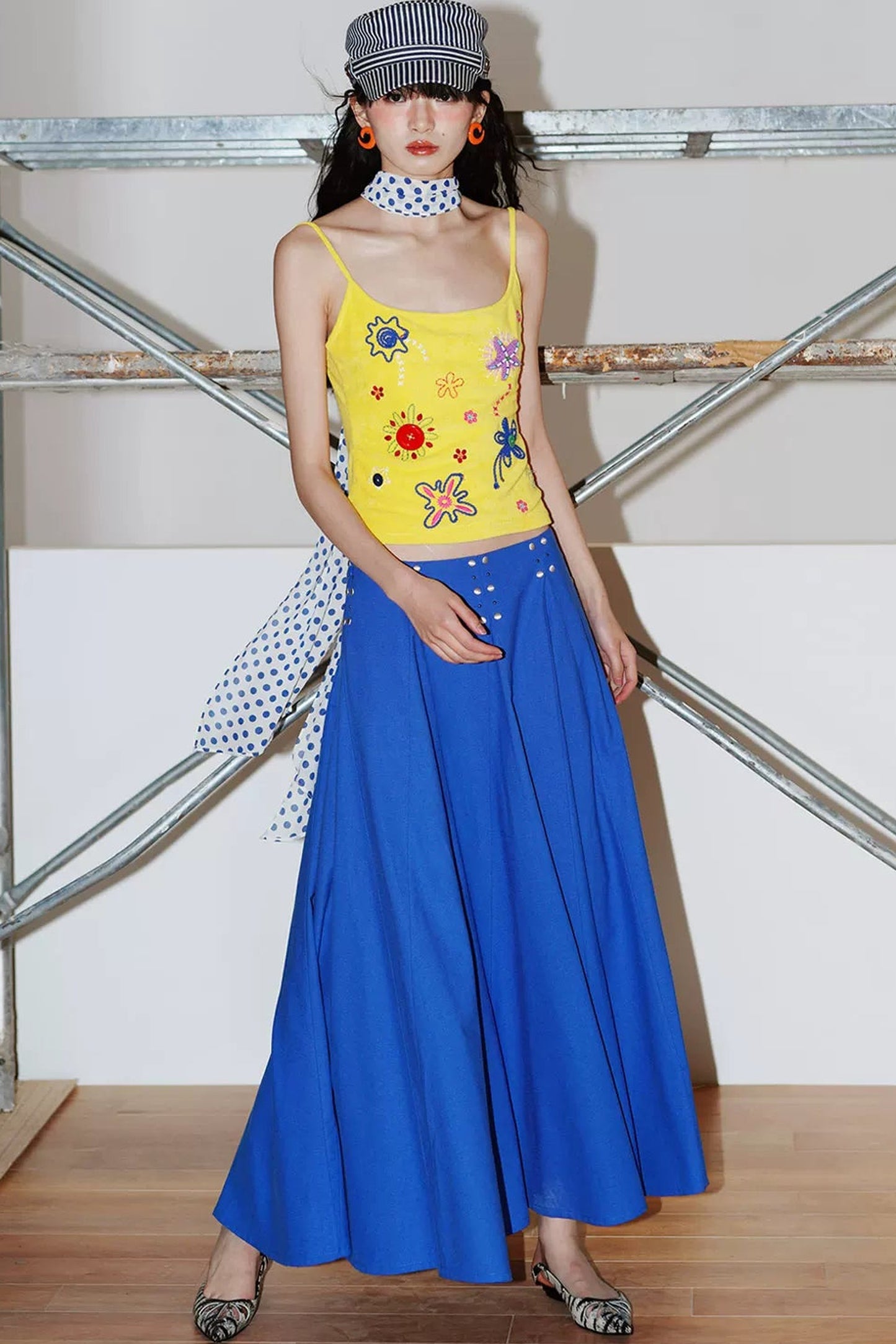 Rhinestone A-Line Skirt