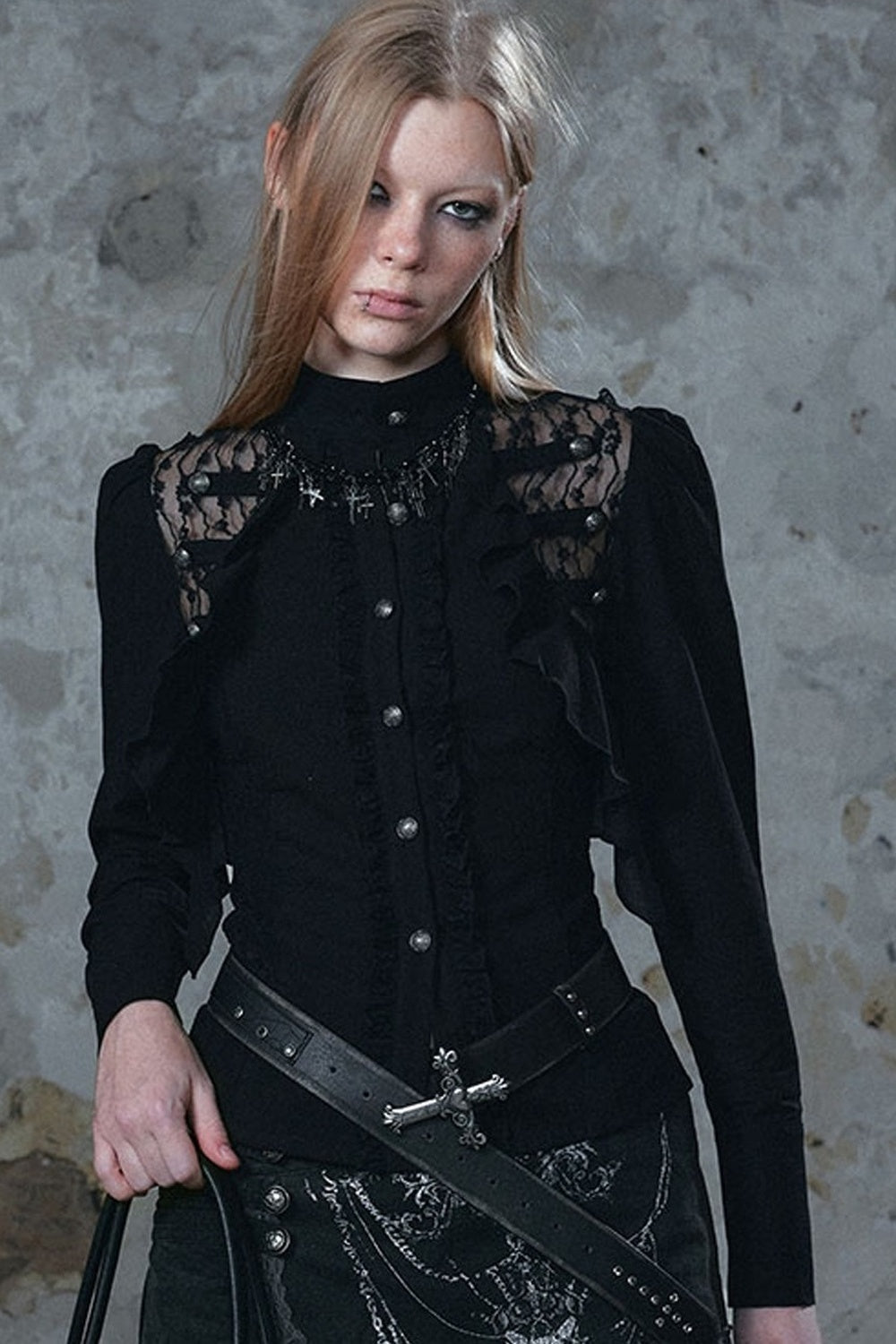 Napoleon Lace Chiffon Blouse