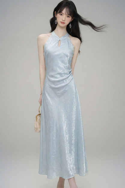 Chinese Style Jade Lace Cheongsam Dress