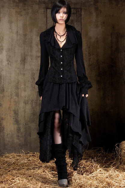 Long Multi-Layered Gothic Gauze Skirt