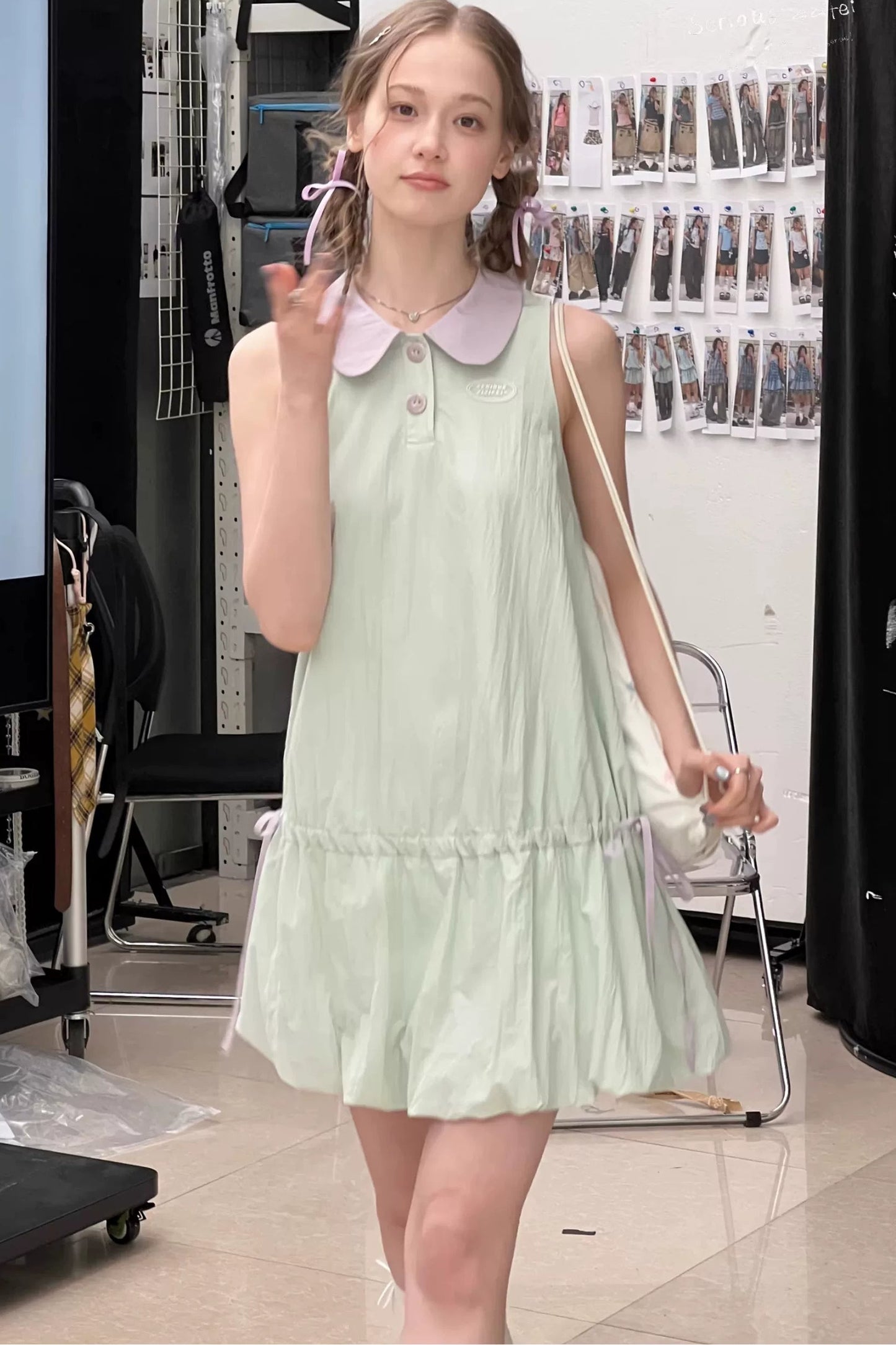 Mint Green Doll Collar Dress
