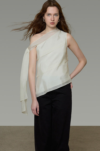 Ribbon Off-Shoulder Blouse