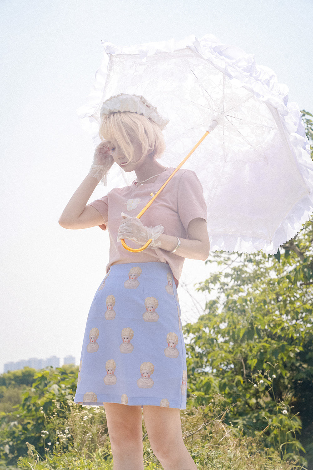 Hand-Painted Ceramic Doll Skirt