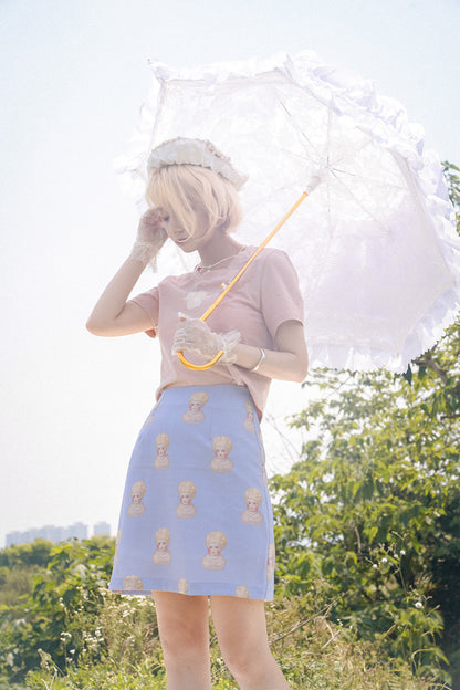 Hand-Painted Ceramic Doll Skirt