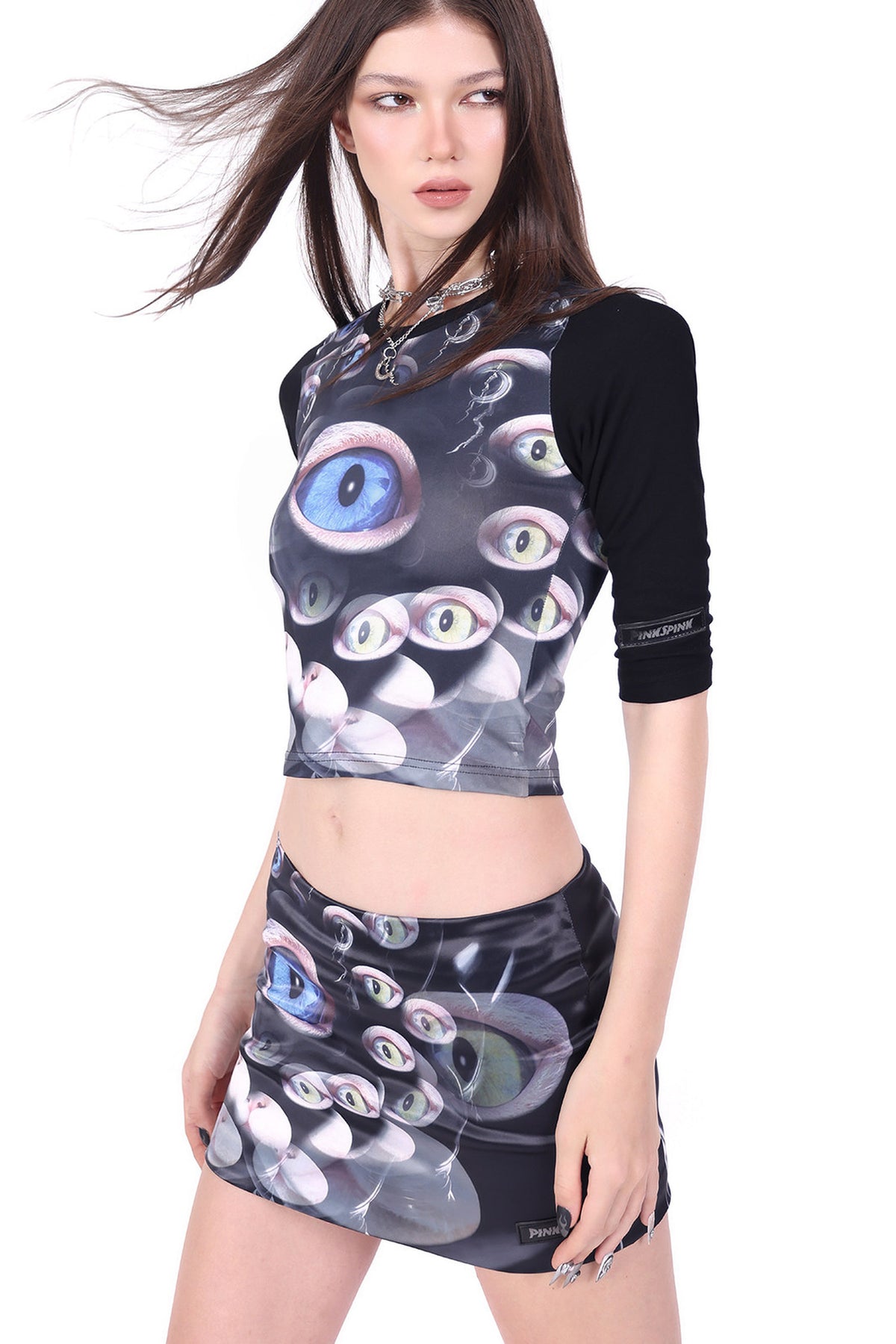 Cat Eye A-Line Mini Skirt