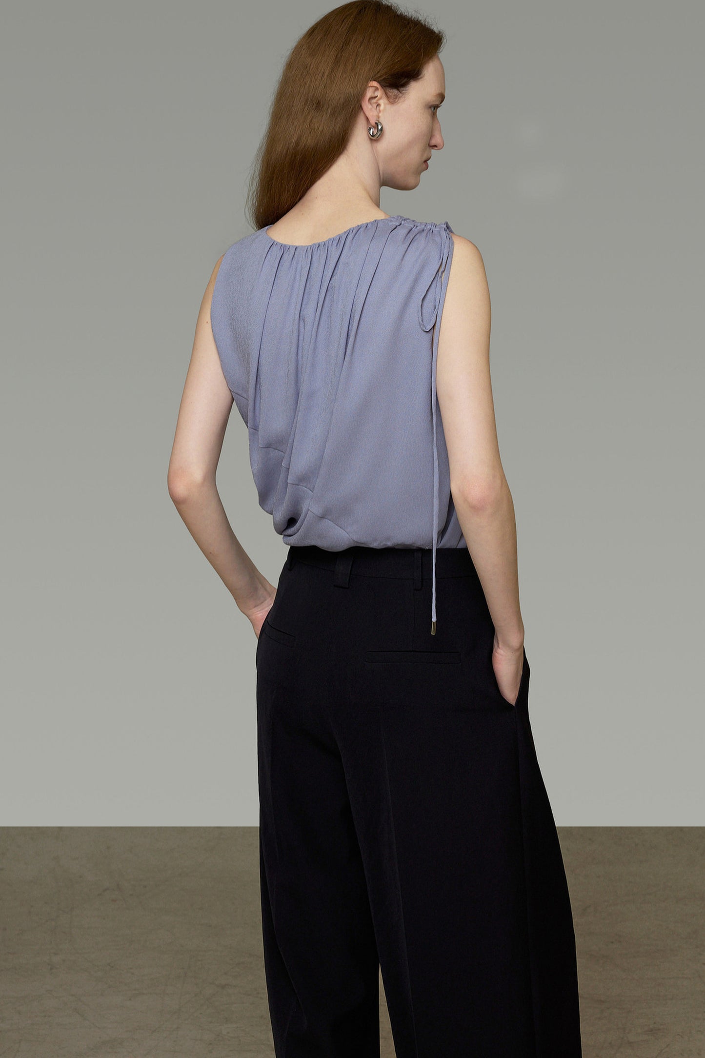 French Style Ruched Sleeveless Camisole