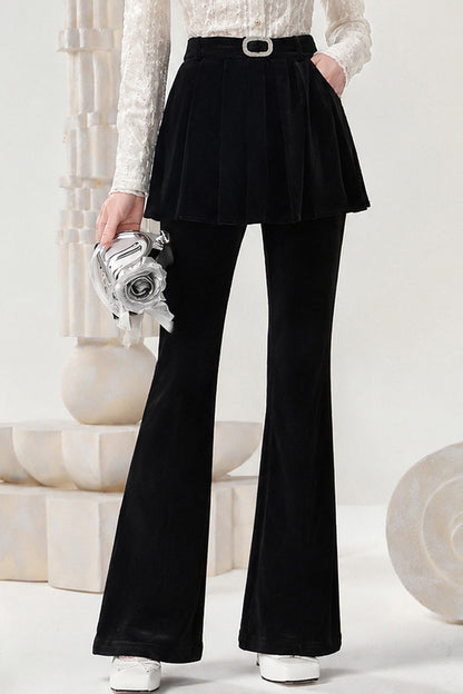 Velvet Micro-Flare Pants