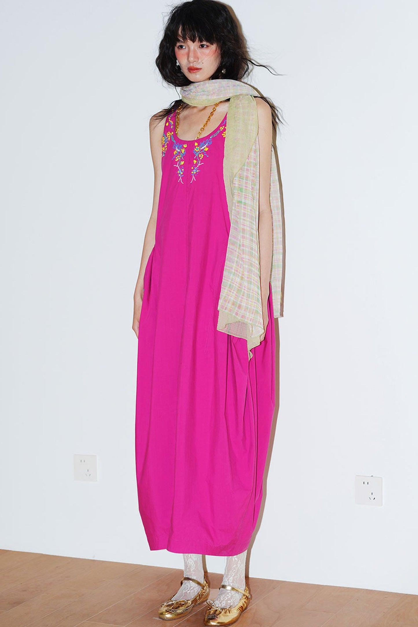 Heavy Beaded Cotton Dress