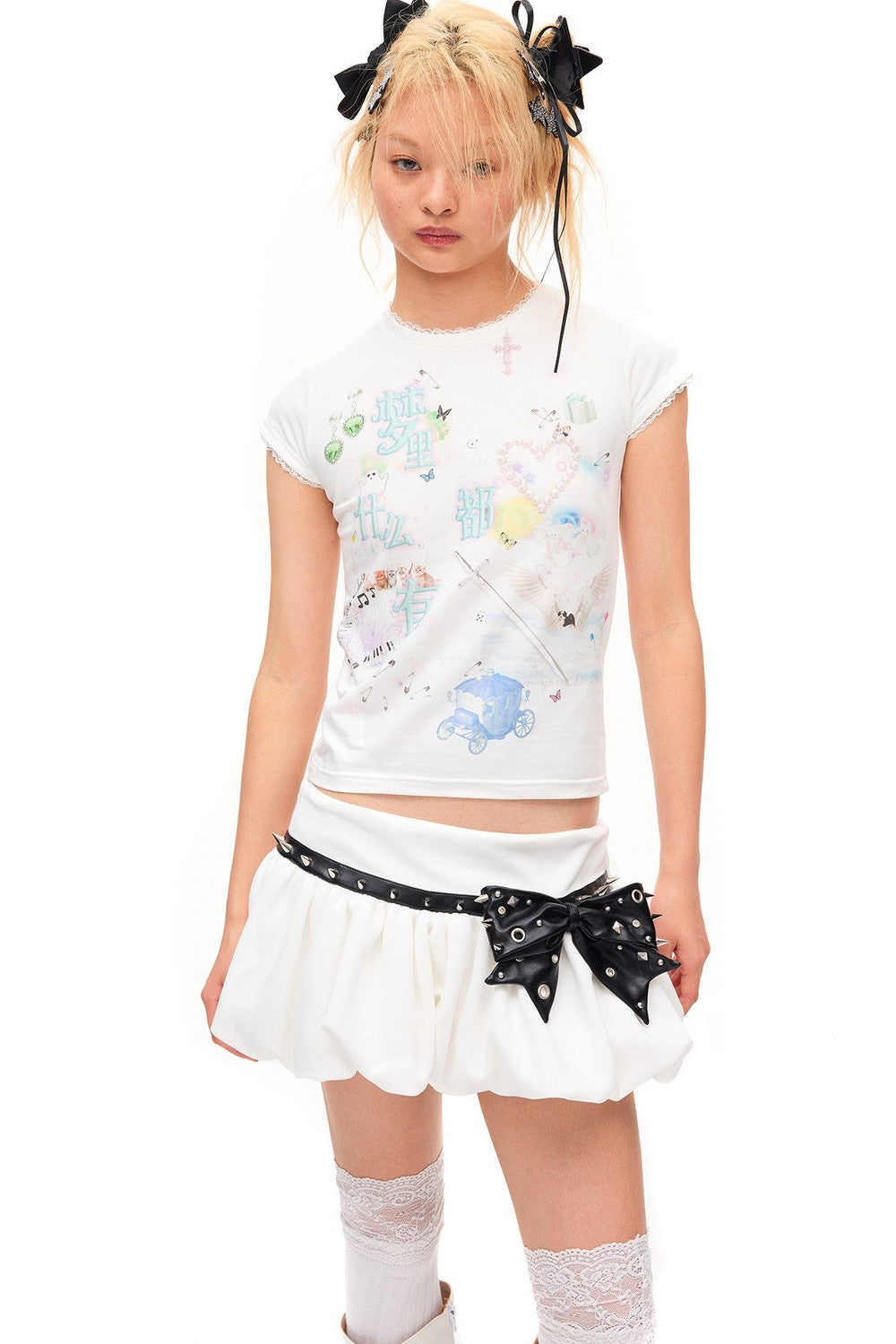 Dreams Lace Print T-Shirt
