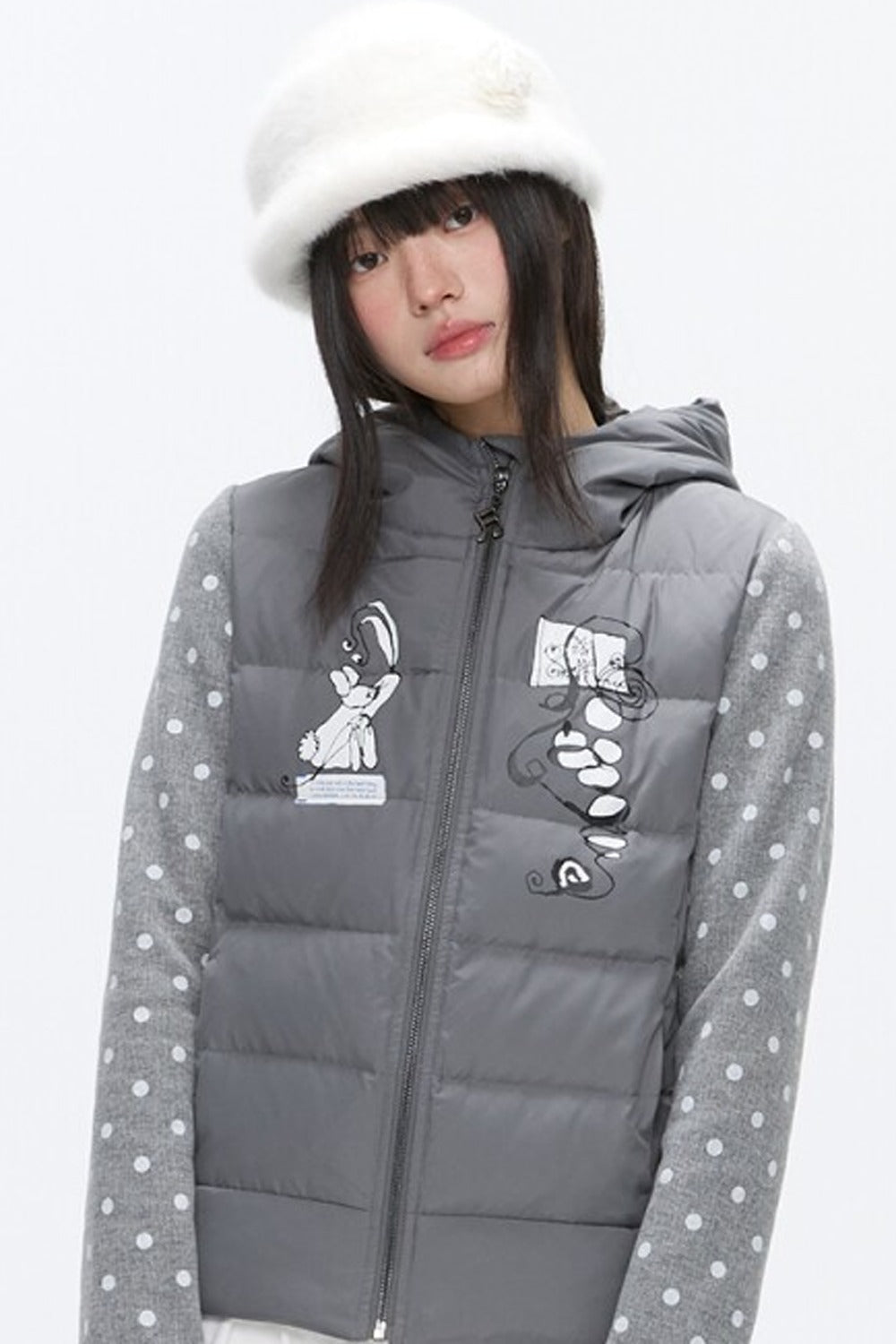 Bear Ears White Duck Down Jacket
