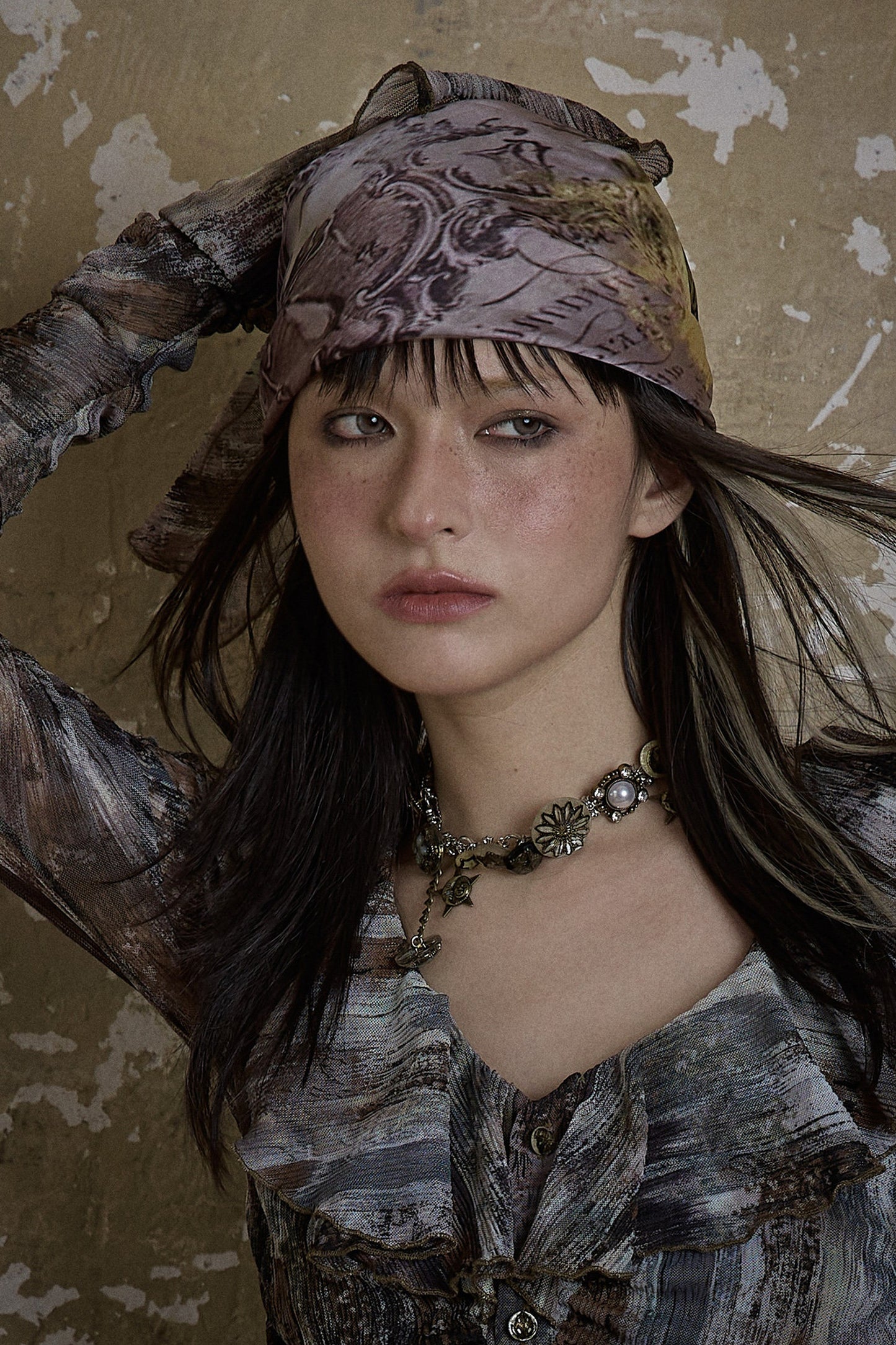 Retro Punk Distressed Necklace