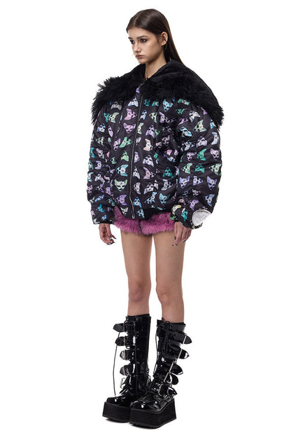 Cat Fur Collar Cotton Jacket
