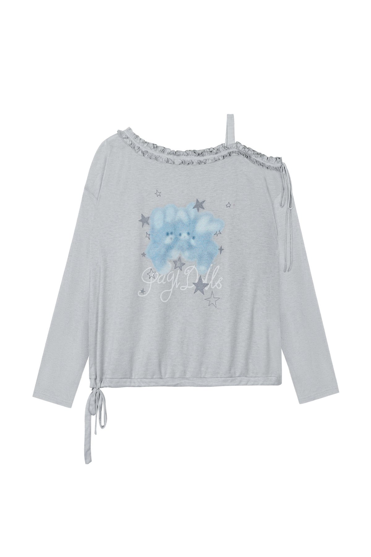 Hazy Bunny Off-Shoulder T-Shirt