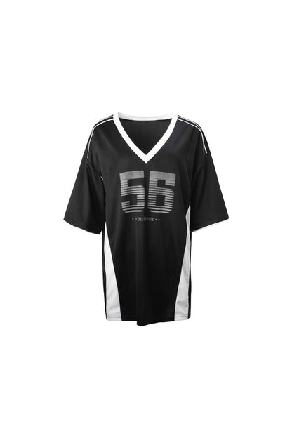 Loose V-Neck Jersey T-Shirt
