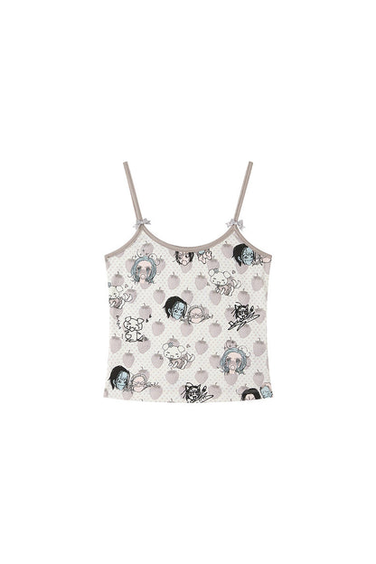 Strawberry Floral Camisole Top