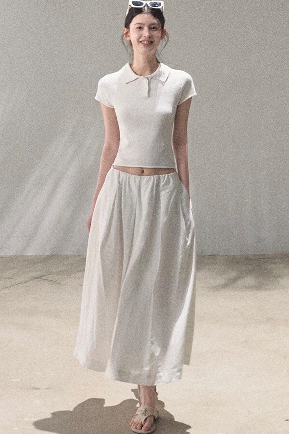 Old Money Linen Polo Top