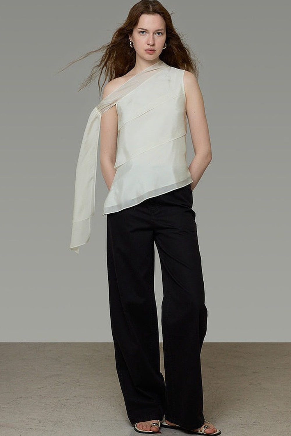 Ribbon Off-Shoulder Blouse