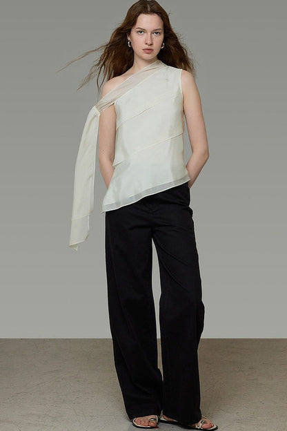 Ribbon Off-Shoulder Blouse