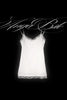 Bretelle in pizzo con orlo bianco puro