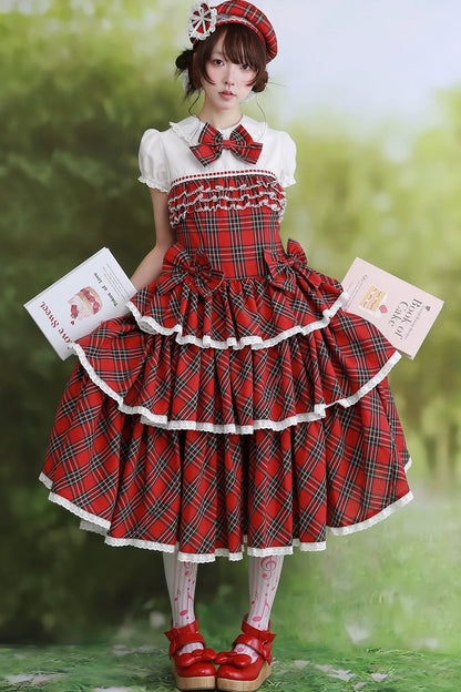 Showa Retro Red Lolita Dress
