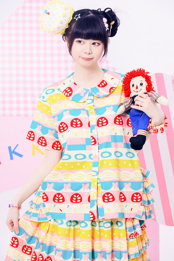 Original Printed Layered Blouse