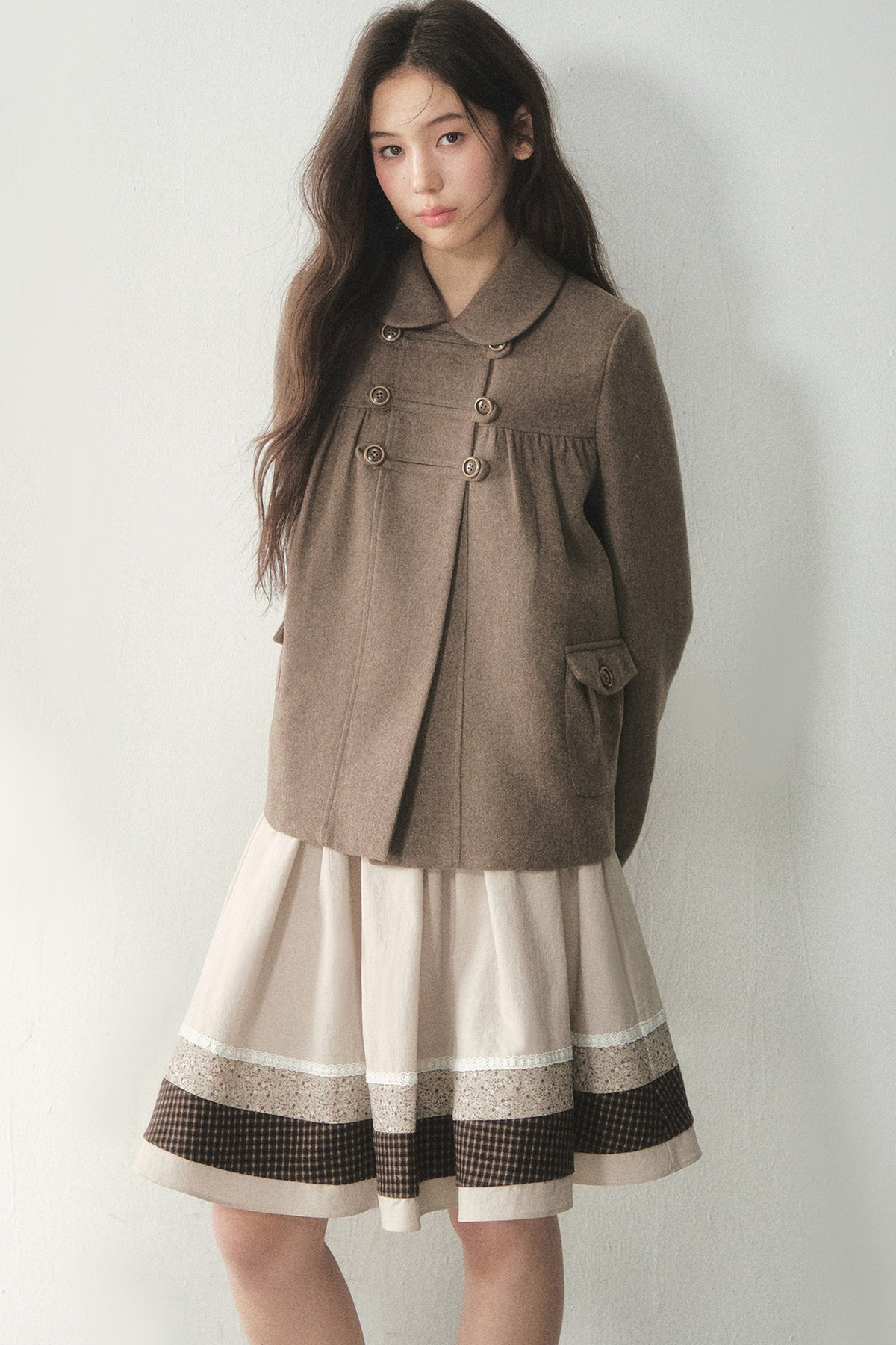 Chestnut Latte Napoleon Wool Coat