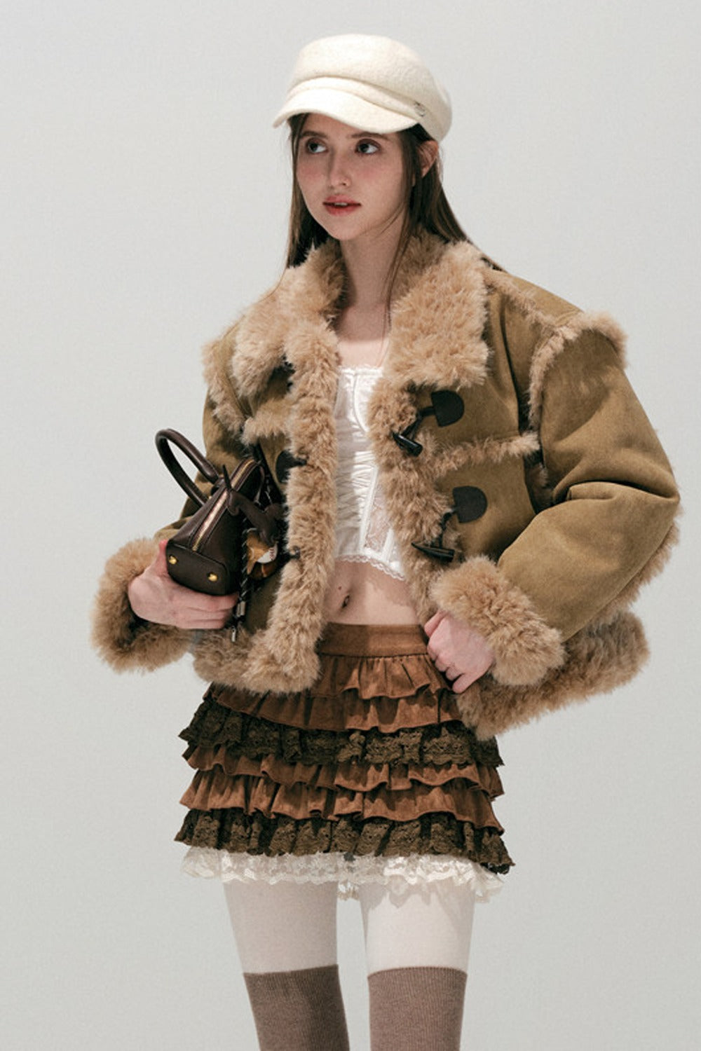 Caramel Eco-Fur Coat