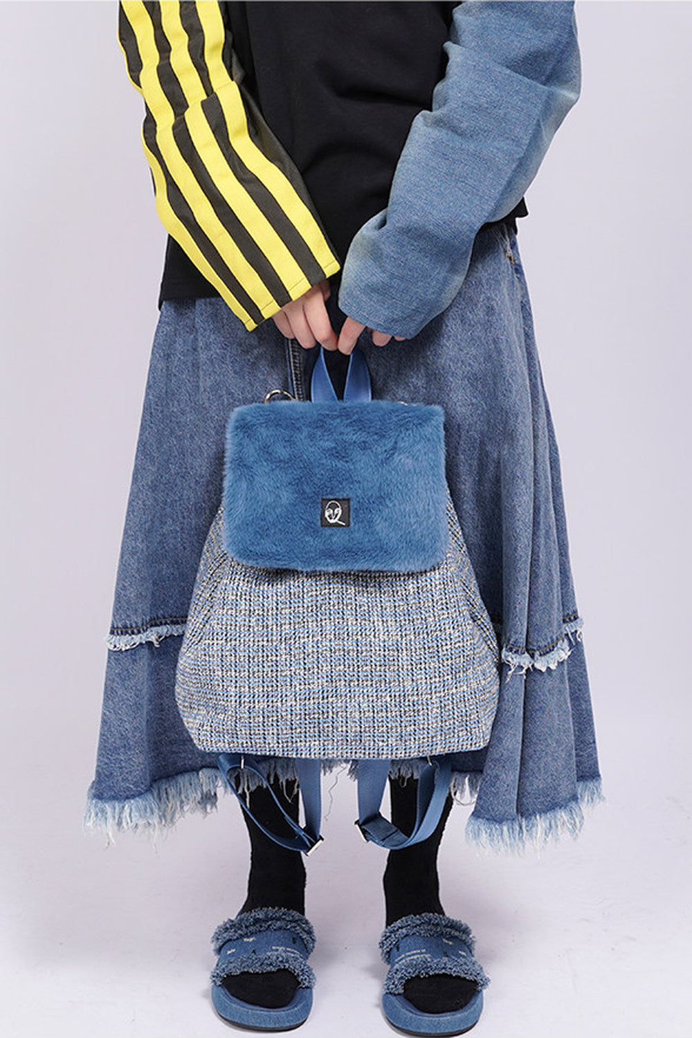 Y2K Furry Crossbody Backpack