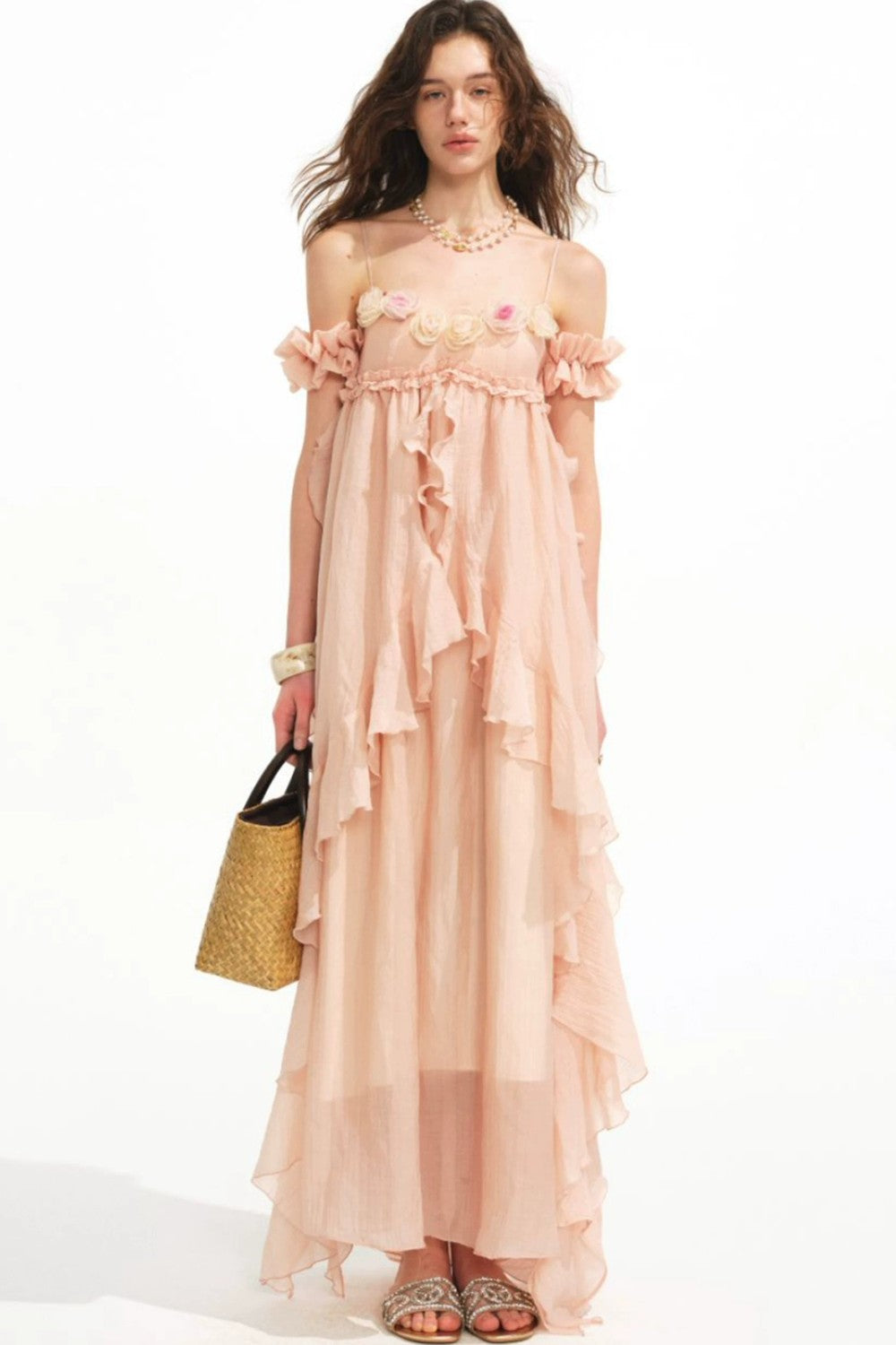 Vintage Tencel Rose Dress