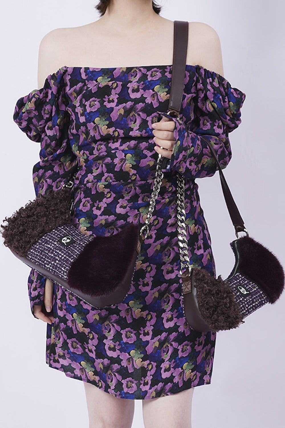 Y2K Color-Block Crossbody Bag