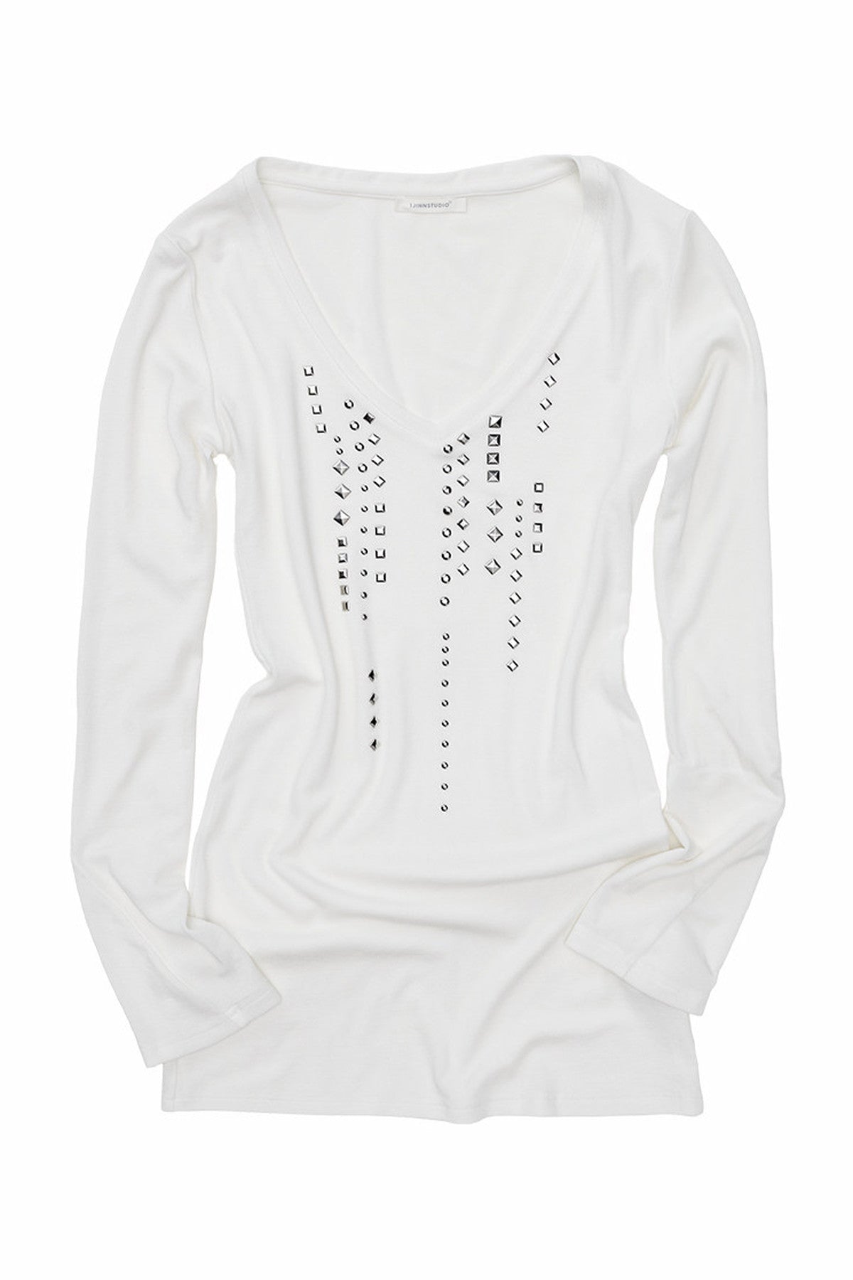 Studded Rhinestone Knit Top