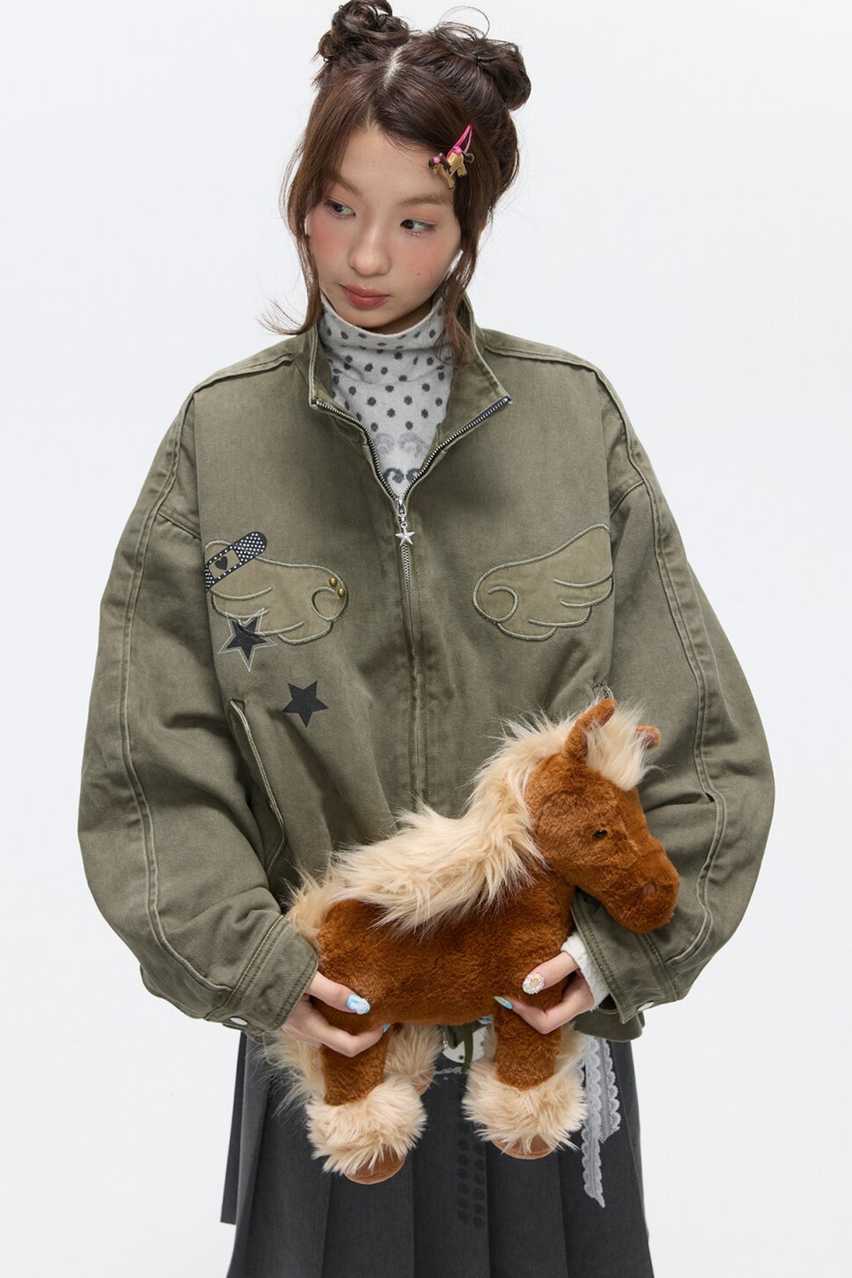 Beaded Quilted Green Jacket