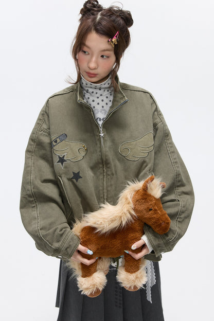 Beaded Quilted Green Jacket