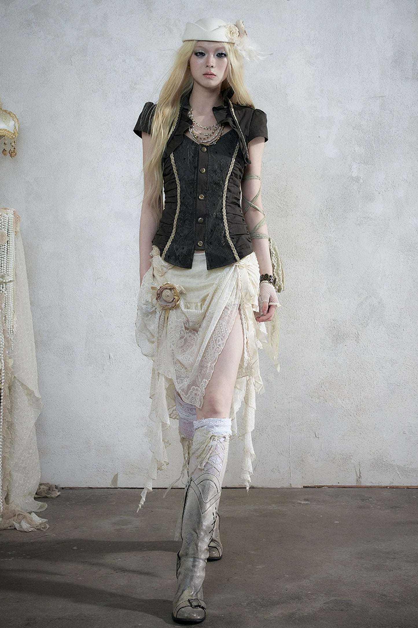 Baroque Asymmetrical Fishtail Skirt