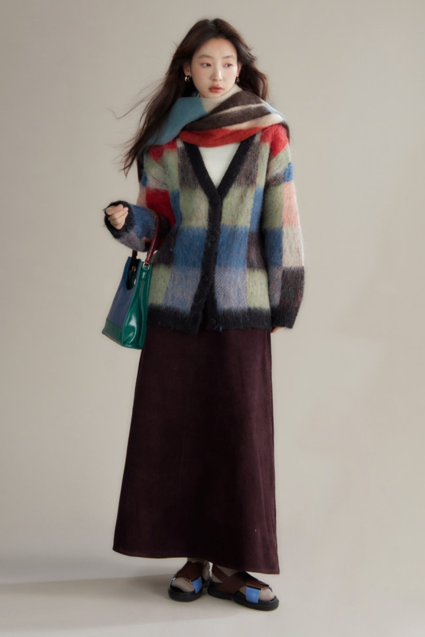 Retro Corduroy A-Line Skirt